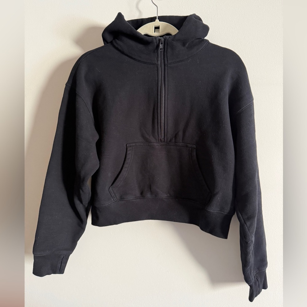 Aritzia TNA Sweatfleece Cozy Fleece Boyfriend Fit Half Zip Hoodie XS